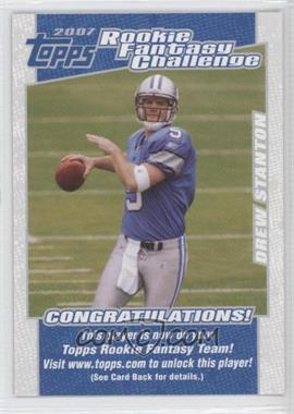 2007 Topps - Rookie Fantasy Challenge #7 - Drew Stanton