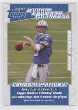 2007 Topps - Rookie Fantasy Challenge #7 - Drew Stanton