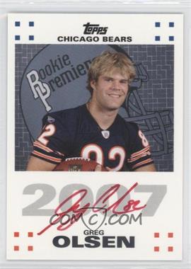 2007 Topps - Rookie Premiere Autographs - Red Ink #RPA-GO - Greg Olsen