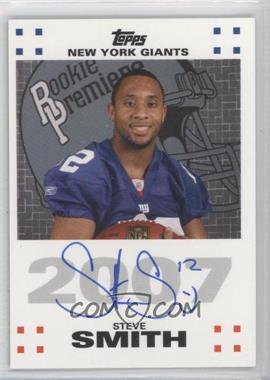 2007 Topps - Rookie Premiere Autographs #RPA-SS - Steve Smith