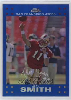 2007 Topps Chrome - [Base] - Blue Refractor #TC118 - Alex Smith