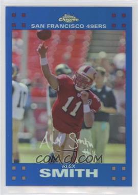 2007 Topps Chrome - [Base] - Blue Refractor #TC118 - Alex Smith