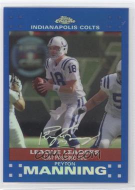 2007 Topps Chrome - [Base] - Blue Refractor #TC96 - League Leaders - Peyton Manning
