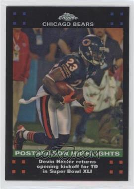 2007 Topps Chrome - [Base] - Refractor #TC110 - Postseason Highlights - Devin Hester