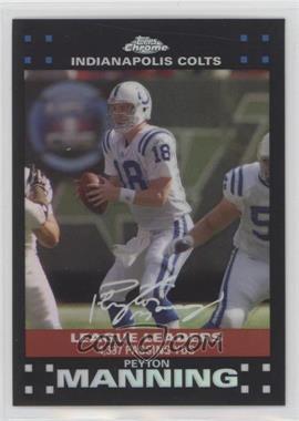 2007 Topps Chrome - [Base] - Refractor #TC96 - League Leaders - Peyton Manning