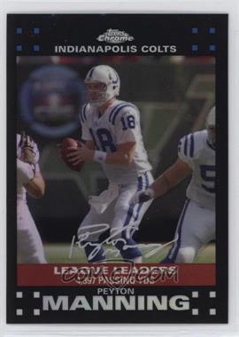 2007 Topps Chrome - [Base] - Refractor #TC96 - League Leaders - Peyton Manning