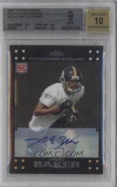 2007 Topps Chrome - [Base] - Rookie Autographs #TC217 - Dallas Baker [BGS 9 MINT]