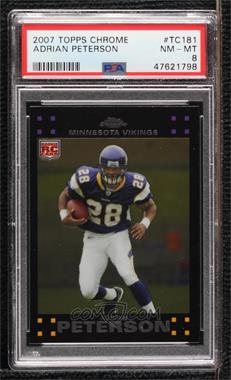 2007 Topps Chrome - [Base] #TC181 - Adrian Peterson [PSA 8 NM‑MT]