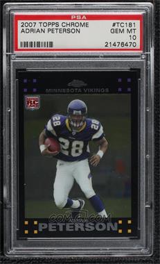 2007 Topps Chrome - [Base] #TC181 - Adrian Peterson [PSA 10 GEM MT]