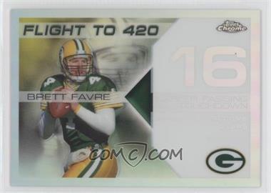 2007 Topps Chrome - Multi-Year Issue Brett Favre Flight to 420 - White Refractor #BFC-BF15 - Brett Favre /100