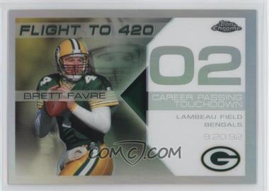 2007 Topps Chrome - Multi-Year Issue Brett Favre Flight to 420 - White Refractor #BFC-BF2 - Brett Favre /100