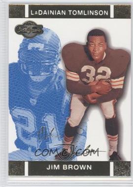 2007 Topps Co-Signers - [Base] - Blue Changing Faces Gold #45.1 - Jim Brown, LaDainian Tomlinson /349