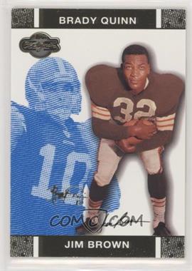 2007 Topps Co-Signers - [Base] - Blue Changing Faces Gold #45.2 - Jim Brown, Brady Quinn /349