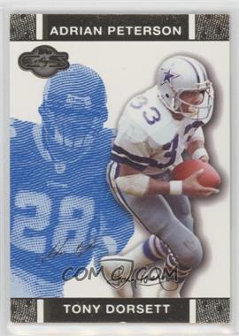 2007 Topps Co-Signers - [Base] - Blue Changing Faces Gold #48.2 - Tony Dorsett, Adrian Peterson /349