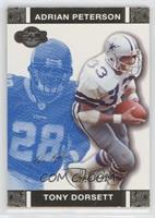 Tony Dorsett, Adrian Peterson #/349