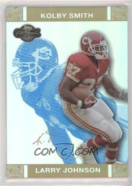 2007 Topps Co-Signers - [Base] - Blue Changing Faces Hyper Gold #13.2 - Larry Johnson, Kolby Smith /25