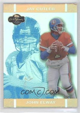 2007 Topps Co-Signers - [Base] - Blue Changing Faces Hyper Gold #38.2 - John Elway, Trent Edwards /25 [Noted]