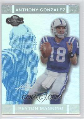 2007 Topps Co-Signers - [Base] - Blue Changing Faces Hyper Silver #1.2 - Peyton Manning, Anthony Gonzalez /99