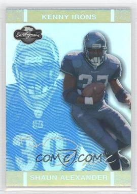 2007 Topps Co-Signers - [Base] - Blue Changing Faces Hyper Silver #23.2 - Shaun Alexander, Kenny Irons /99