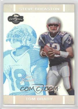 2007 Topps Co-Signers - [Base] - Blue Changing Faces Hyper Silver #4.1 - Tom Brady, Steve Breaston /99