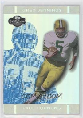 2007 Topps Co-Signers - [Base] - Blue Changing Faces Hyper Silver #43.1 - Paul Hornung, Greg Jennings /99