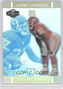 2007 Topps Co-Signers - [Base] - Blue Changing Faces Hyper Silver #73.1 - Kolby Smith, Larry Johnson /99