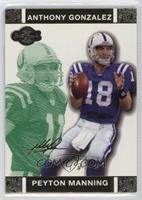 Peyton Manning, Anthony Gonzalez #/249