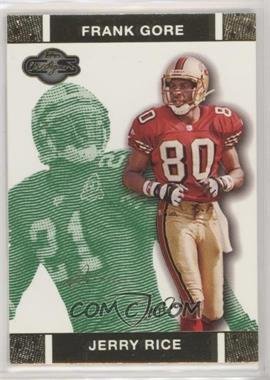 2007 Topps Co-Signers - [Base] - Green Changing Faces Gold #50.1 - Jerry Rice, Frank Gore /249