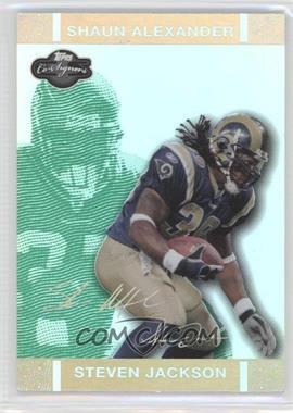 2007 Topps Co-Signers - [Base] - Green Changing Faces Hyper Silver #15.1 - Steven Jackson, Shaun Alexander /75