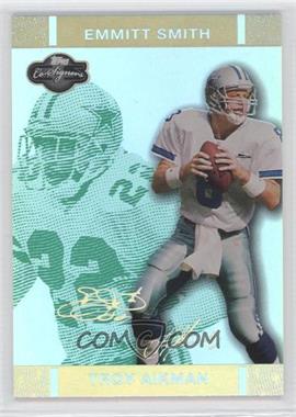 2007 Topps Co-Signers - [Base] - Green Changing Faces Hyper Silver #36.1 - Troy Aikman, Emmitt Smith /75