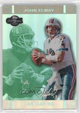 2007 Topps Co-Signers - [Base] - Green Changing Faces Hyper Silver #40.1 - Dan Marino, John Elway /75