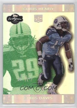 2007 Topps Co-Signers - [Base] - Green Changing Faces Hyper Silver #80.2 - Chris Davis, Chris Henry /75 [EX to NM]