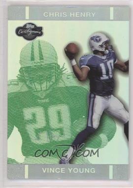 2007 Topps Co-Signers - [Base] - Green Changing Faces Hyper Silver #8.2 - Vince Young, Chris Henry /75