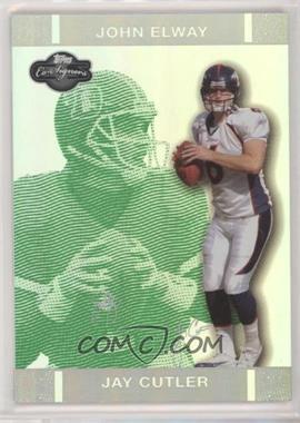 2007 Topps Co-Signers - [Base] - Green Changing Faces Hyper Silver #9.1 - Jay Cutler, John Elway /75