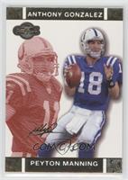 Peyton Manning, Anthony Gonzalez #/399