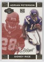 Sidney Rice, Adrian Peterson [EX to NM] #/399