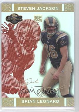 2007 Topps Co-Signers - [Base] - Red Changing Faces Hyper Gold #62.1 - Brian Leonard, Steven Jackson /50