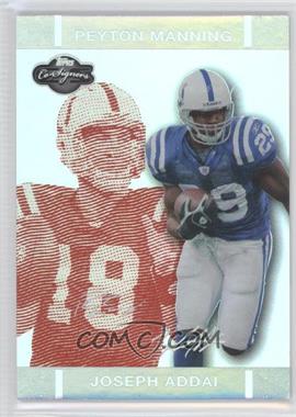 2007 Topps Co-Signers - [Base] - Red Changing Faces Hyper Silver #21.1 - Joseph Addai, Peyton Manning /150