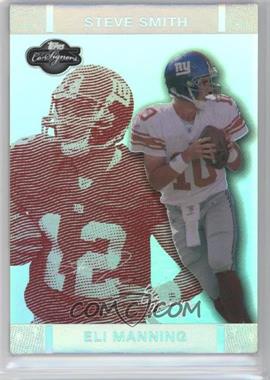 2007 Topps Co-Signers - [Base] - Red Changing Faces Hyper Silver #5.2 - Eli Manning, Steve Smith /150