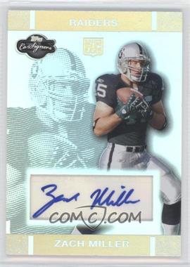 2007 Topps Co-Signers - Rookie Autographs - Holo Silver #RA-ZM - Zach Miller /10