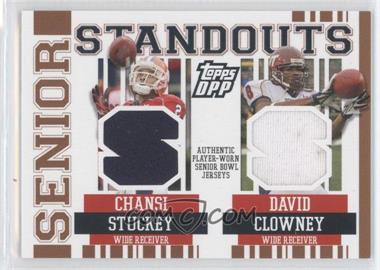 2007 Topps Draft Picks and Prospects (DPP) - Senior Standouts Senior Bowl Combo Relics #SSCR-SC - Chansi Stuckey, David Clowney /199