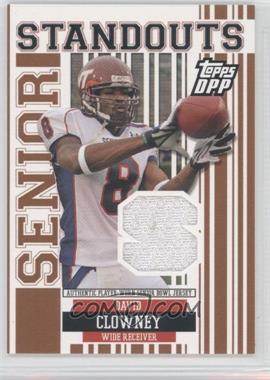 2007 Topps Draft Picks and Prospects (DPP) - Senior Standouts Senior Bowl Relics #SS-DC - David Clowney