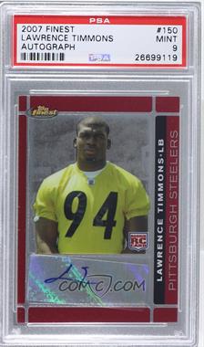 2007 Topps Finest - [Base] - Autographs #150 - Rookie - Lawrence Timmons [PSA 9 MINT]