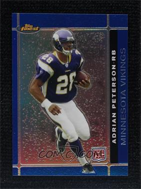 2007 Topps Finest - [Base] - Blue Refractor #112 - Rookie - Adrian Peterson /299