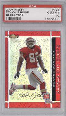 2007 Topps Finest - [Base] - Refractor #128 - Rookie - Dwayne Bowe [PSA 10 GEM MT]