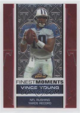 2007 Topps Finest - Finest Moments Vince Young #VY13 - Vince Young (NFL Rushing Yards Record) /899