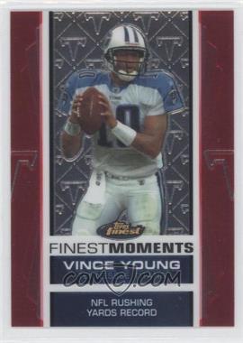 2007 Topps Finest - Finest Moments Vince Young #VY13 - Vince Young (NFL Rushing Yards Record) /899