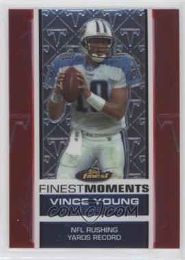 2007 Topps Finest - Finest Moments Vince Young #VY13 - Vince Young (NFL Rushing Yards Record) /899