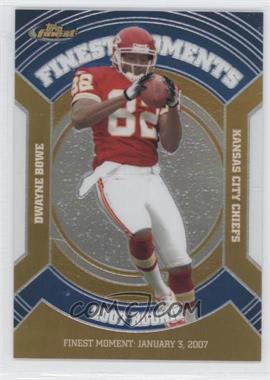 2007 Topps Finest - Rookie Finest Moments - Gold Refractor #RFM-DB - Dwayne Bowe /50