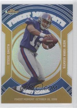 2007 Topps Finest - Rookie Finest Moments - Gold Refractor #RFM-SS - Steve Smith /50
